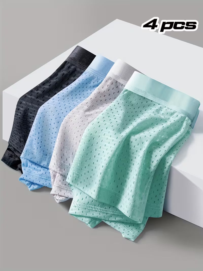 Boxerlyn Men’s Printed Cotton Boxers – Pack of 4